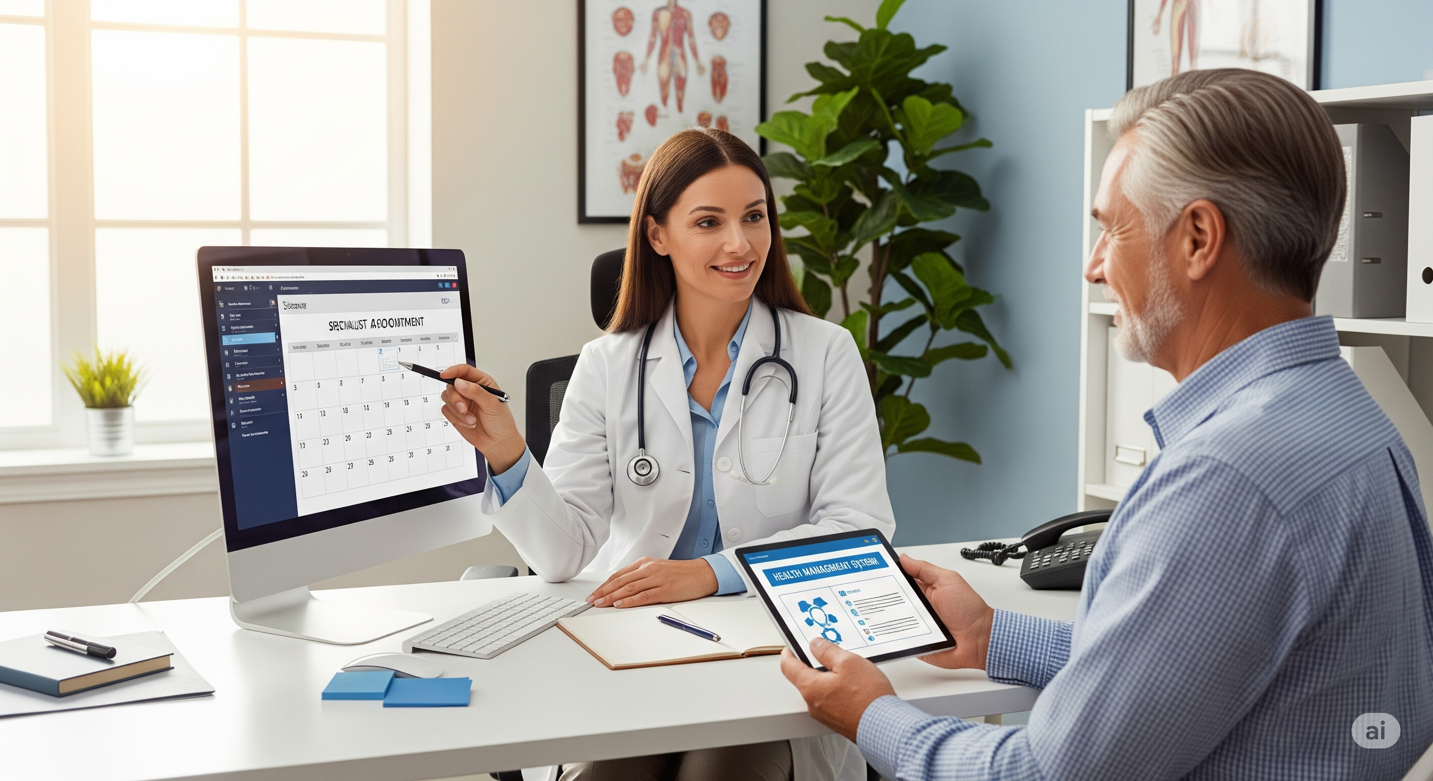 Médica sorrindo para a câmera